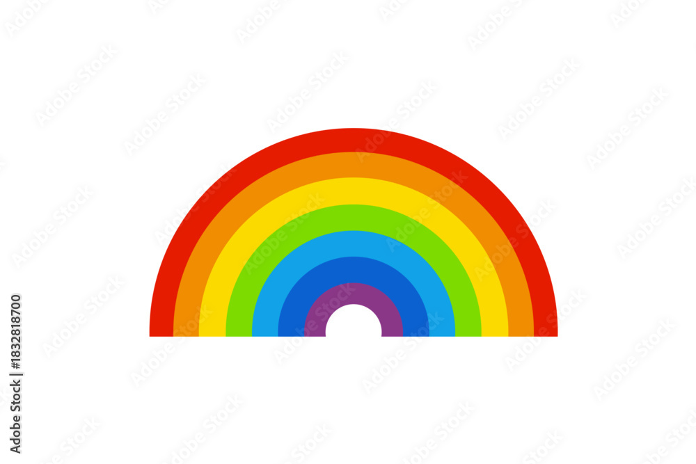 Obraz premium Rainbow icon isolated on white background.