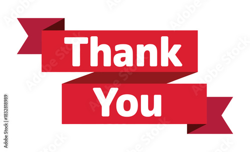 A red ribbon banner prominently displays the words 'Thank You'.