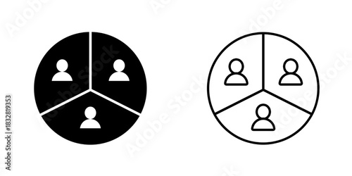 Customer segmentation icon isolated on white background.