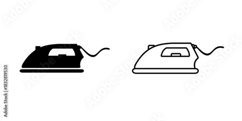 Iron set icon isolated on white background.