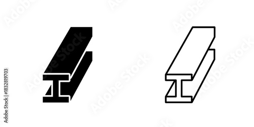 Beam set icon isolated on white background. 