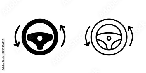 Autopilot set icon isolated on white background.