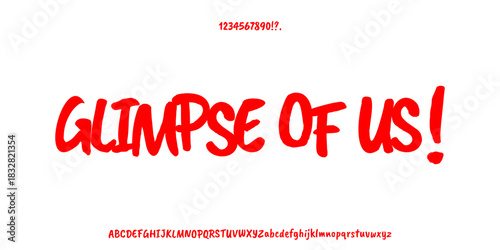 Elegant Brush Font. Graffiti Font. Creative Hand Drawn Uppercase Lowercase and Number. Classic Lettering Fashion Designs Typography modern serif  decorative vintage concept vector illustration