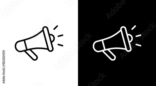 Announcement  White Icon Set Design