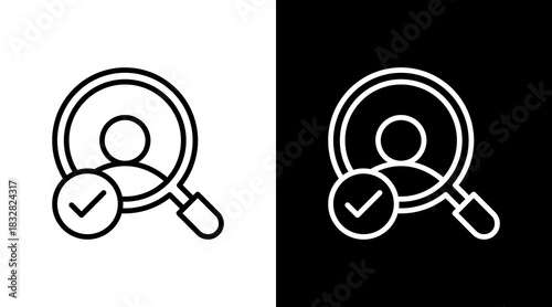 Recruitment  White Icon Set Design