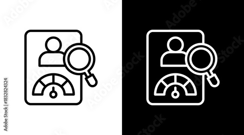 Performance Review  White Icon Set Design