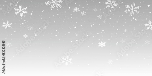 Abstract blue winter sky background pattern with cold snowflakes and light decoration for a Christmas holiday celebration