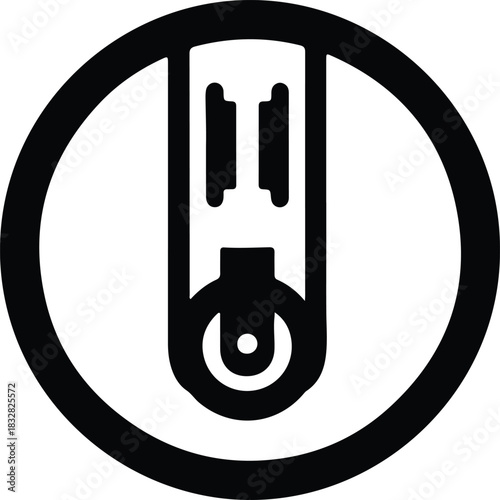 Silhouette drink can tab pull black and white vector Illustrator