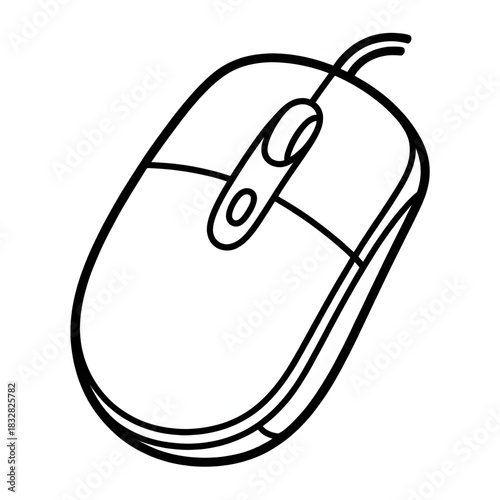 vector computer mouse coloring page
