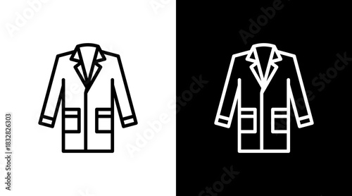 Lab Coat  White Icon Set Design