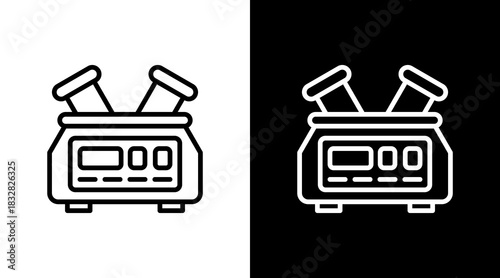 Centrifuge  White Icon Set Design