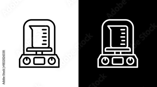 Analytical Balance  White Icon Set Design