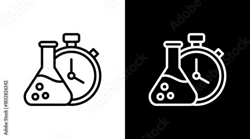 Lab Timer  White Icon Set Design