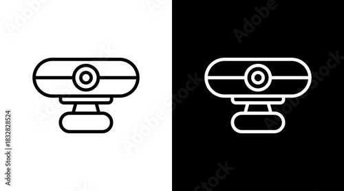 Webcam  White Icon Set Design