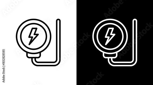 Wireless Charger  White Icon Set Design