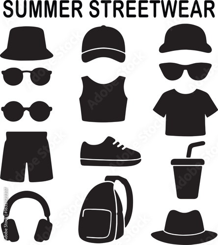 Summer Streetwear Fashion Apparel and Accessories Silhouettes Collection