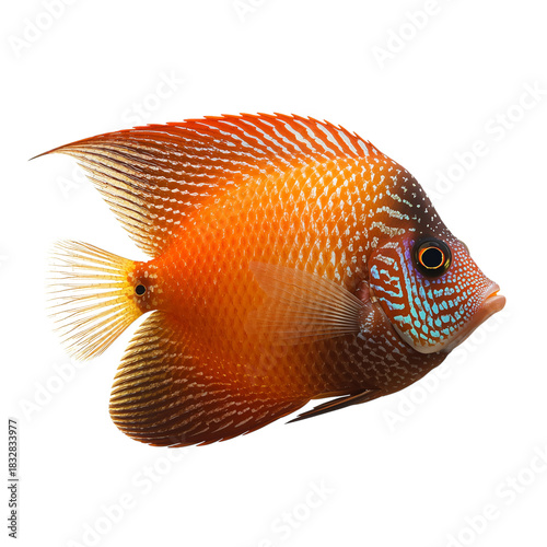 Colorful Fish Swimming in Clear Water With Beautiful Patterns and Details