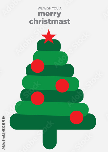 Christmas Day greeting card. December 25. graphic design for festival poster decoration, cards, gift cards