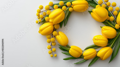 Large Floral Frame of Tulip...