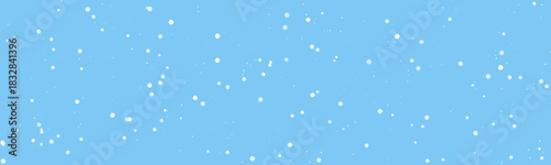 Falling Christmas snowflakes with delicate snowy elements and gentle winter snowfall on a light blue background, perfect for holiday cards, New Year banners, seasonal illustrations and festive digital