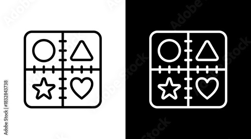 Patchwork  White Icon Set Design