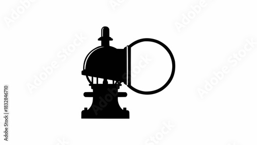 Vintage Gas Lamp Silhouette - A Timeless Icon of Illumination.