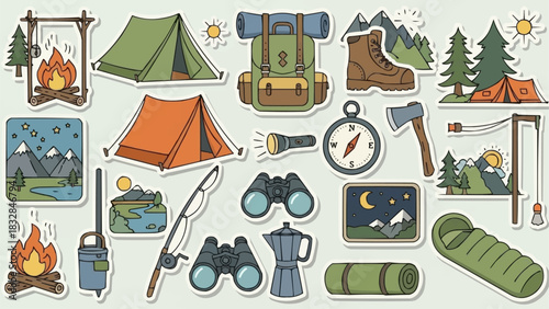 Camping and Hiking Gear Collection for Outdoor Adventures.