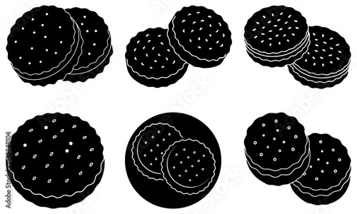 Delightful cookie collection for baking enthusiasts, perfect for dessert menus, recipe illustrations, or sweet treat designs, a classic treat!