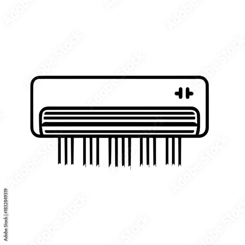Air Conditioner and Heater Vector Illustration