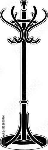 Coat stand, Coat stand silhouette, Coat stand vectors, Cloths stand logo, Cloths stand, Cloths stand set