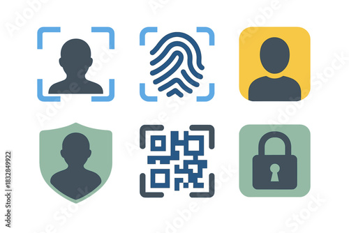 Digital identity icons for secure authentication and privacy protection