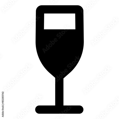 Wine Glass Icon – A simple and modern drink symbol representing wine, beverages, alcohol, dining, celebrations, and elegant bar or restaurant menus.
