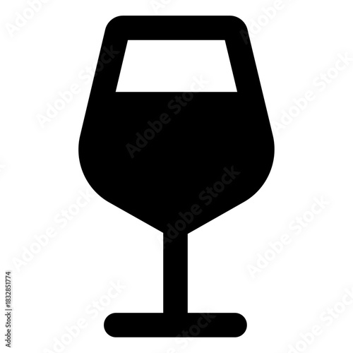 Wine Glass Icon – A simple and elegant drink symbol representing wine, beverages, bars, restaurants, celebrations, and dining occasions.
