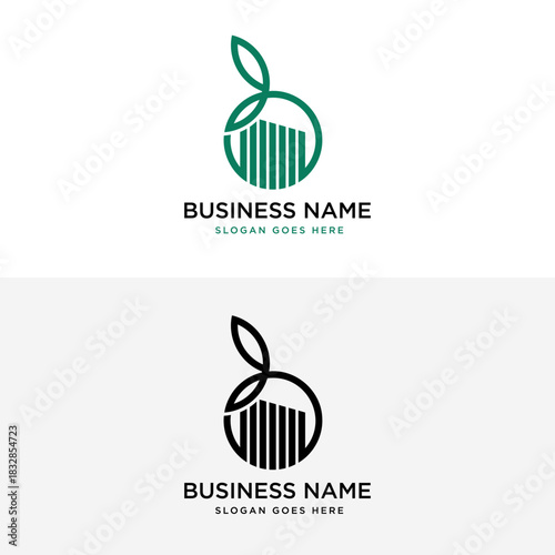 natural leaf skyscraper logo