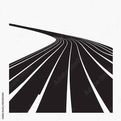 running track with lines