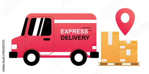 E-commerce Logistics Flat Vector Illustration