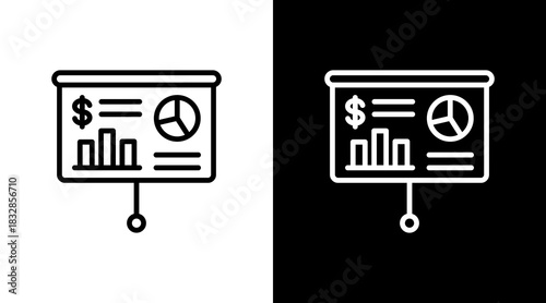 Kpi Dashboard  White Icon Set Design