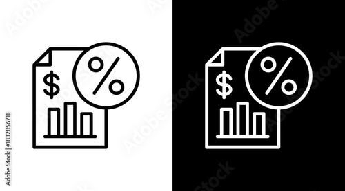 Tax Document  White Icon Set Design