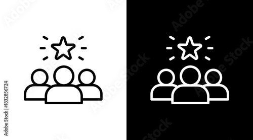 Leadership  White Icon Set Design