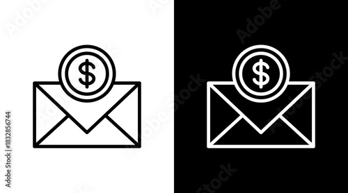 Payroll  White Icon Set Design