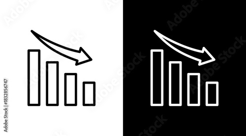 Cost Reduction  White Icon Set Design