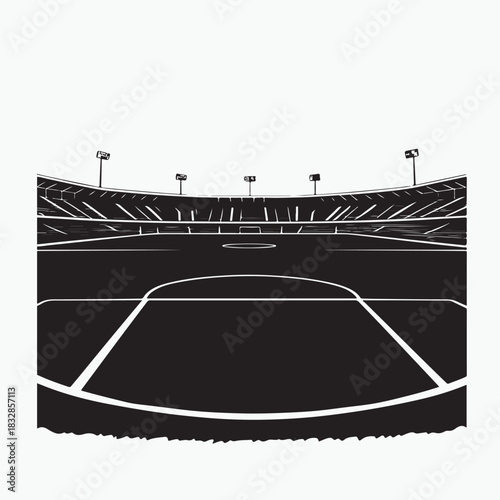 soccer field with lines
