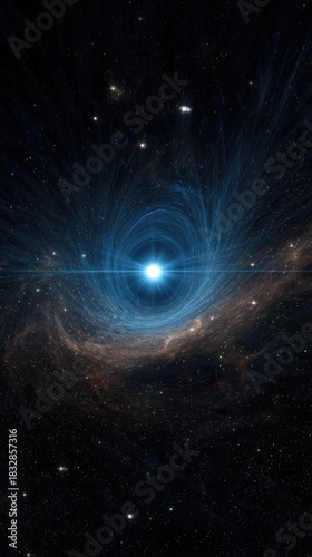 Stunning spiral of a cosmic phenomenon in space