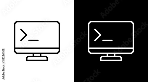 Terminal Prompt  White Icon Set Design