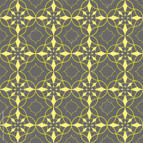 line, shape, tile, ornament, floral, fabric, repeat, circle, textile, illustration, seamless, vector, pattern, design, geometric, decoration, wallpaper, texture, art, decor, retro, vintage, flower, 
