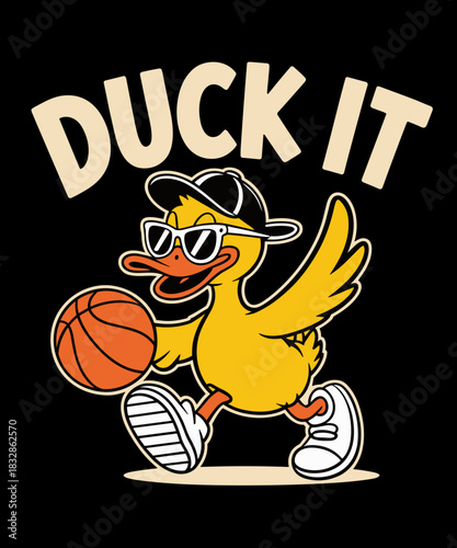 Funny Basketball Duck it Cool Sports Humor Duck Dunk