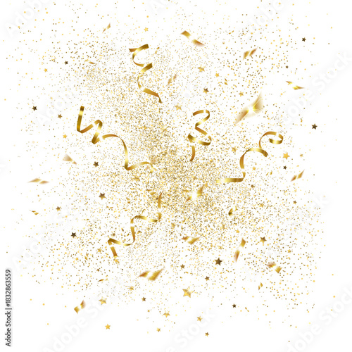 Gold Confetti and Gold Glitter