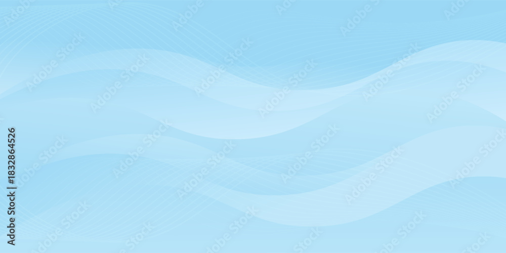 Fototapeta premium Abstract white wavy glowing lines on a blue background. Futuristic digital high-technology pattern abstrac