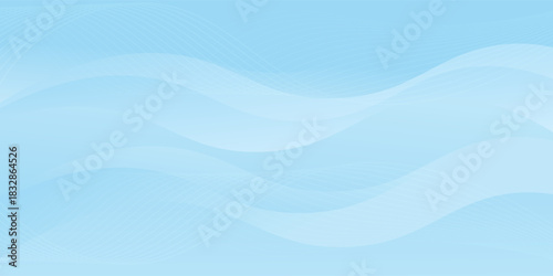 Abstract white wavy glowing lines on a blue background. Futuristic digital high-technology pattern abstrac