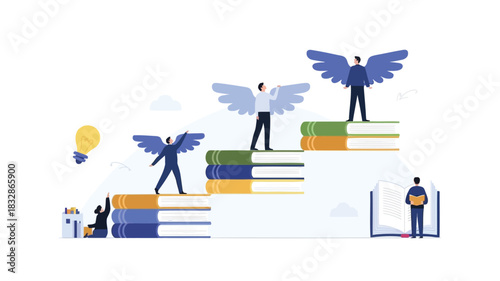 Vibrant celebration graphic marking an online learning milestone with colorful abstract elements and confetti